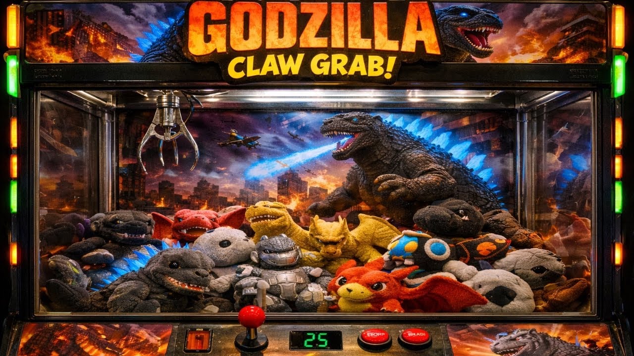 Trying to WIN Godzilla from a 7 Eleven Claw Machine