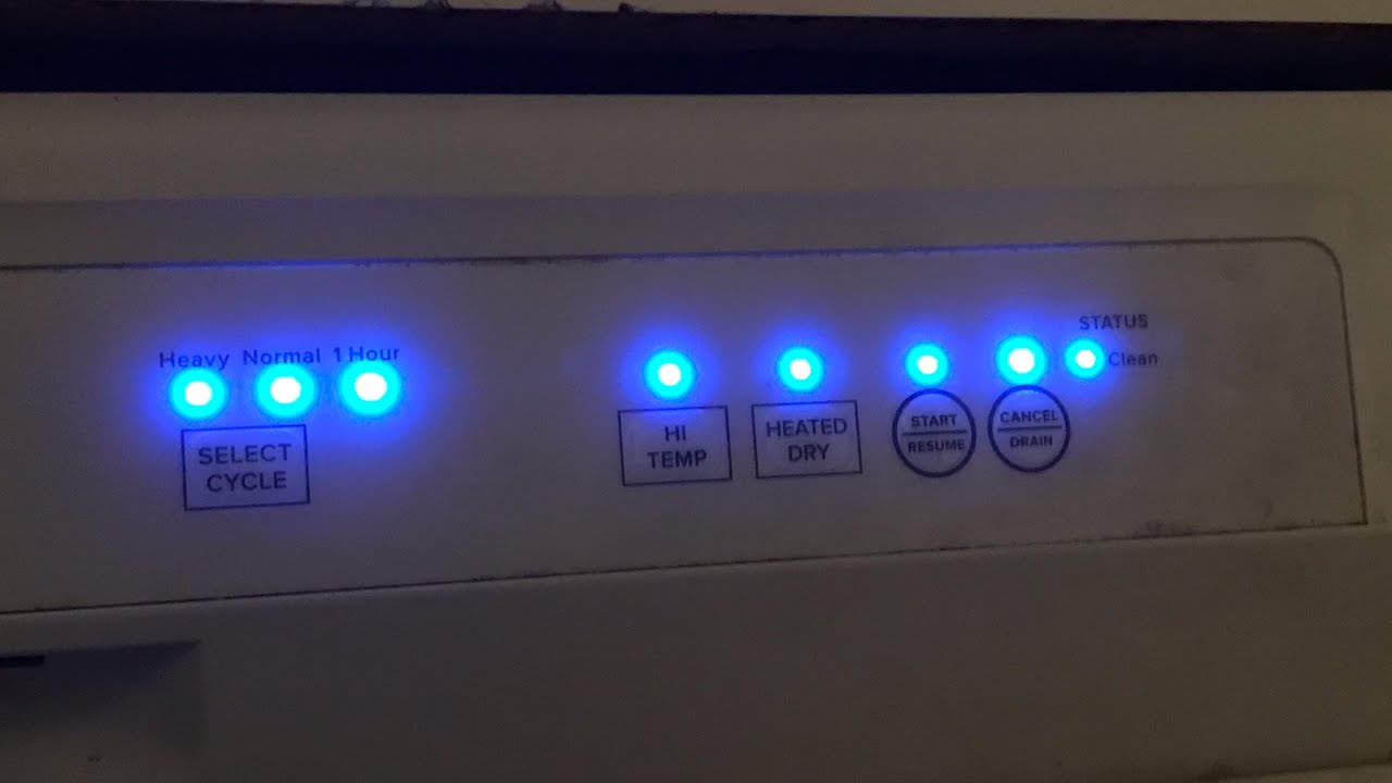 Amana Dishwasher Diagnostic mode