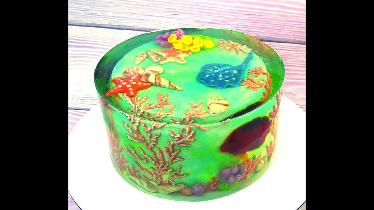 ✨УДИВИТЕЛЬНЫЙ З - Д ТОРТ - ЖЕЛЕ  "КОРАЛЛОВЫЙ РИФ"🐠 из серии "ОСТРОВ"!