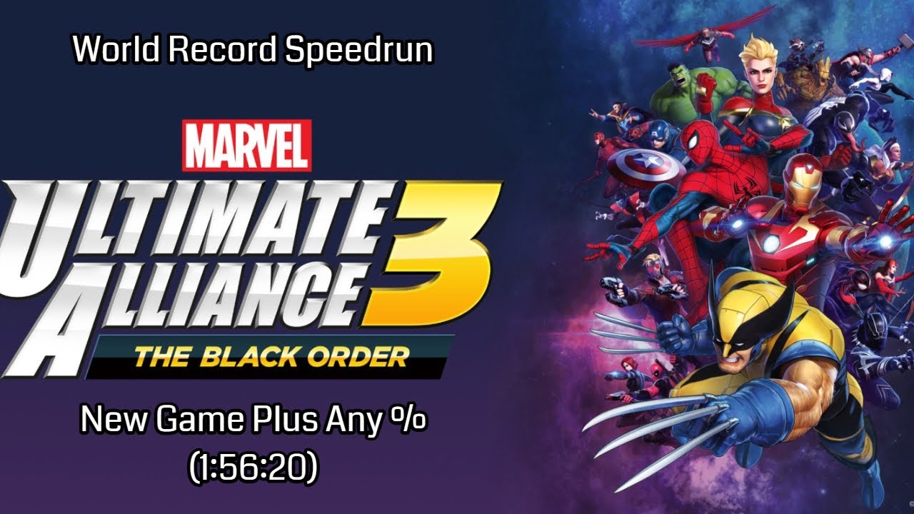 Marvel Ultimate Alliance 3 NG+ Former World Record Speedrun (1:56:20) Any % WR