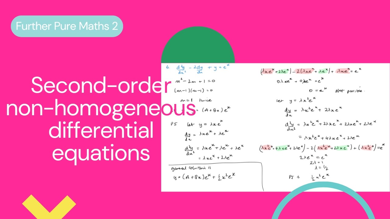 Second-order non-homogeneous differential equations (Edexcel IAL FP2 6.2)