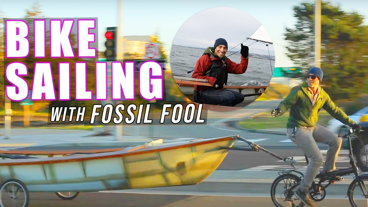 Bike Sailing! Bike-towed 