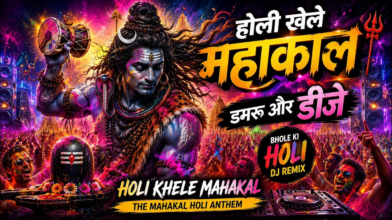 होली खेले महाकाल: डमरू और डीजे  | Holi Khele Mahakal | The Mahakal Holi Anthem | #bhajandhaara