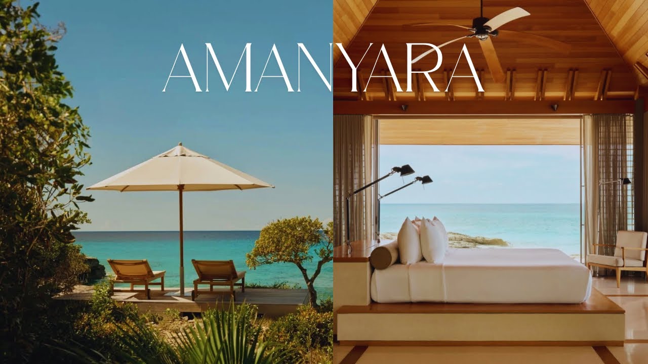 Eng) 아만 리조트 리뷰🏝️Amanyara in Turks & Caicos island🇹🇨Private Pavilion room tour🔑Yoga🧘‍♀️Private Beach🤿
