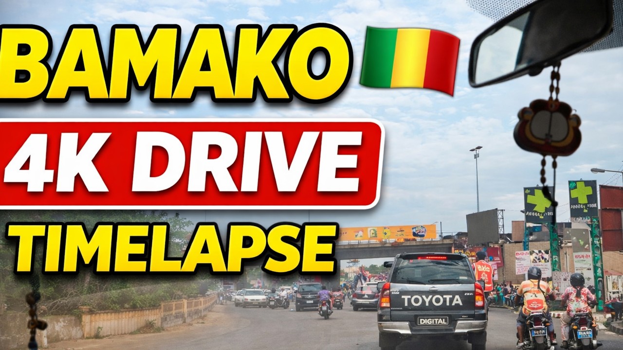 Bamako Mali 4K Driving Timelapse 🇲🇱 | Real Street Life & Traffic