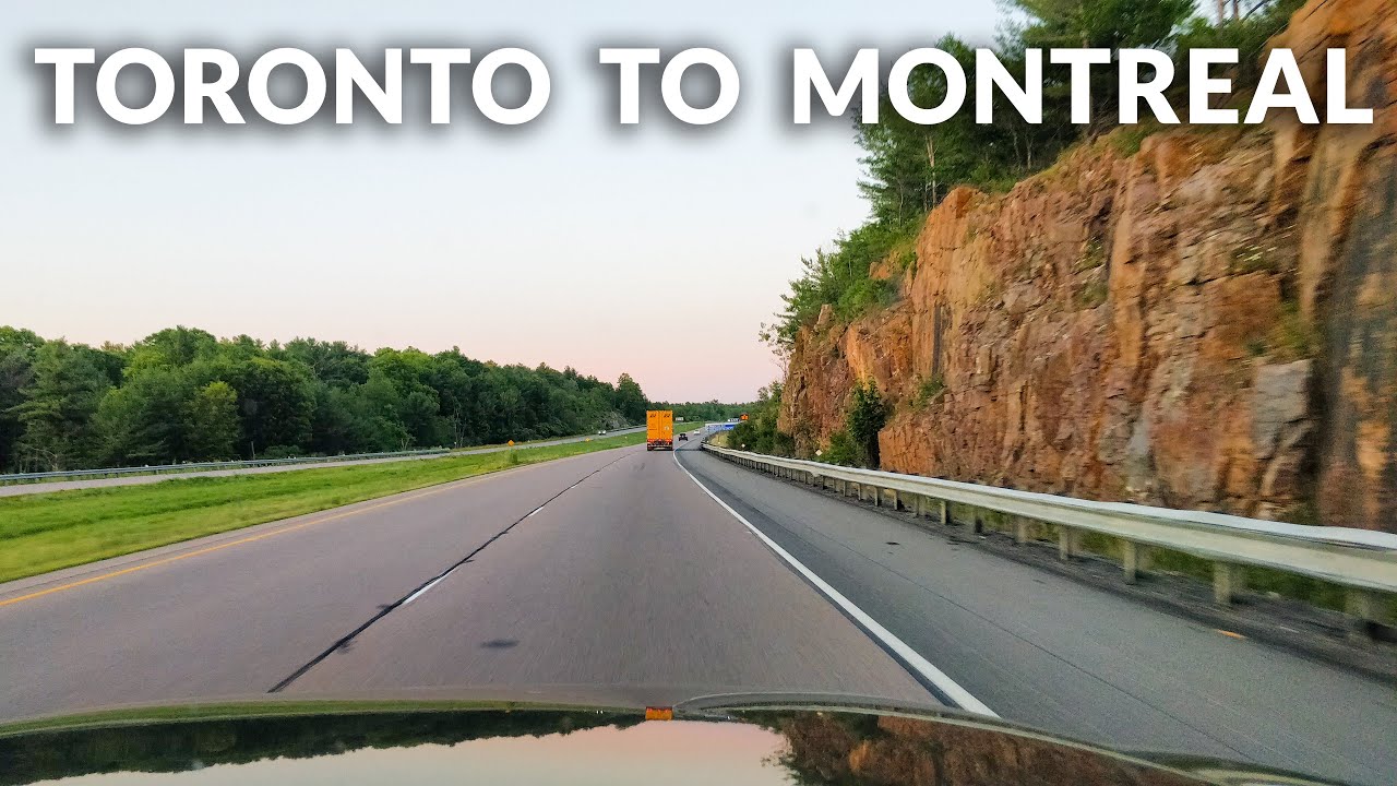 Toronto to Montreal Road Trip - Drive Timelapse 4K