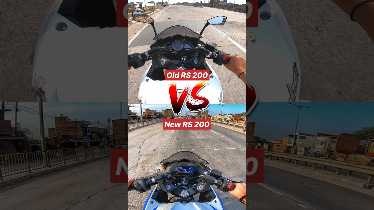 New Pulsar RS200 vs Old RS200🔥😍 Gear Challenge #shorts #rs200