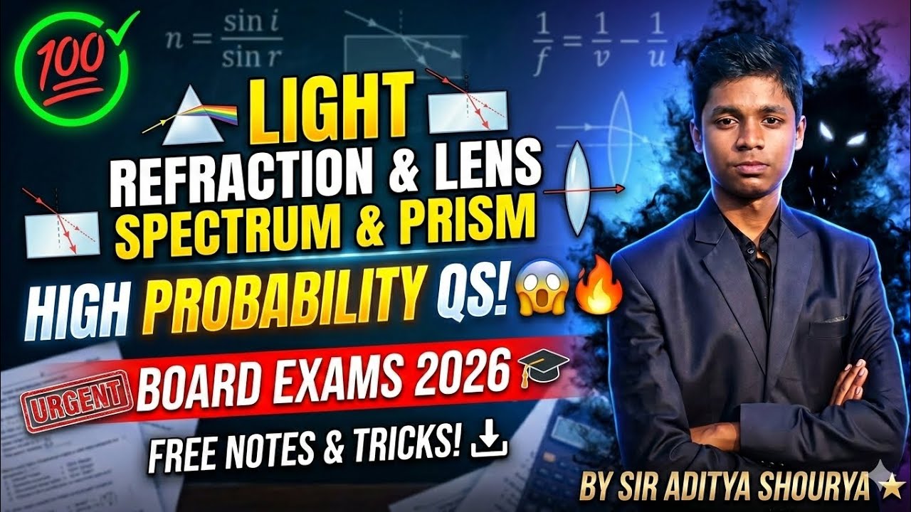 LIGHT UNIT FULL REVISION | Refraction, Lens & Spectrum ICSE Class 10 Physics 2026 💡
