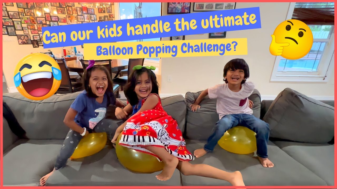 Hilarious Balloon Pop Challenge with my Kids! | The Roshys