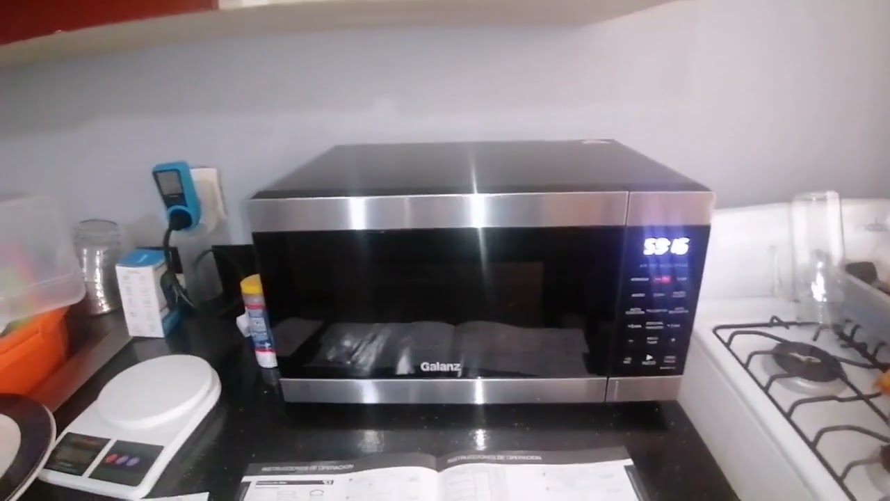 Piernas de pollo FRITAS en horno de microondas GALANZ función AIR FRY y consumo de luz