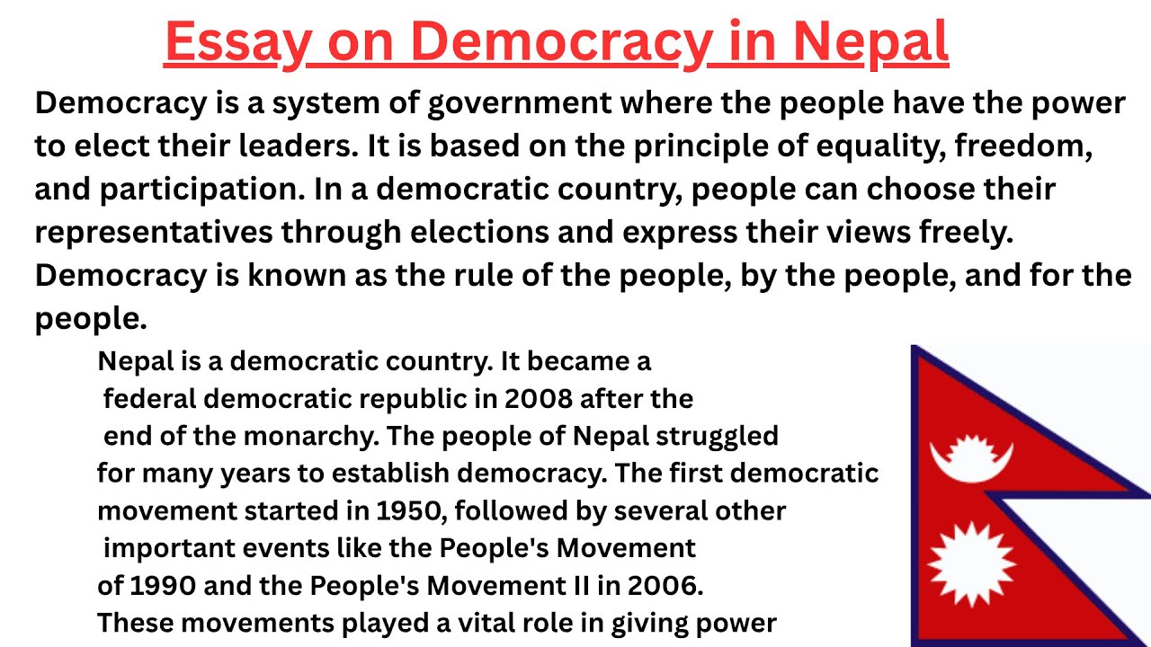 Essay on Democracy Day in Nepal । Democracy Day in Nepal