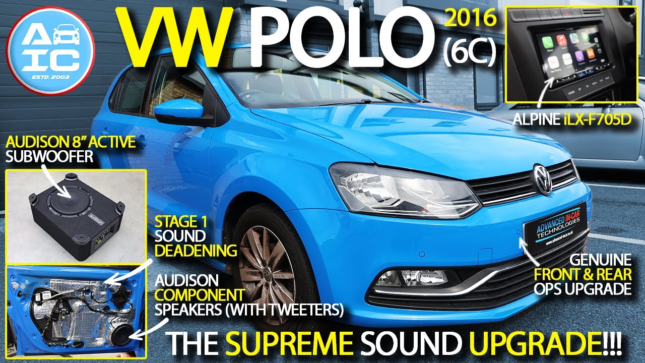 VW Polo (6C) получает превосходный звук! Сабвуфер Audison, динамики, твитеры и аудиосистема Alpin...