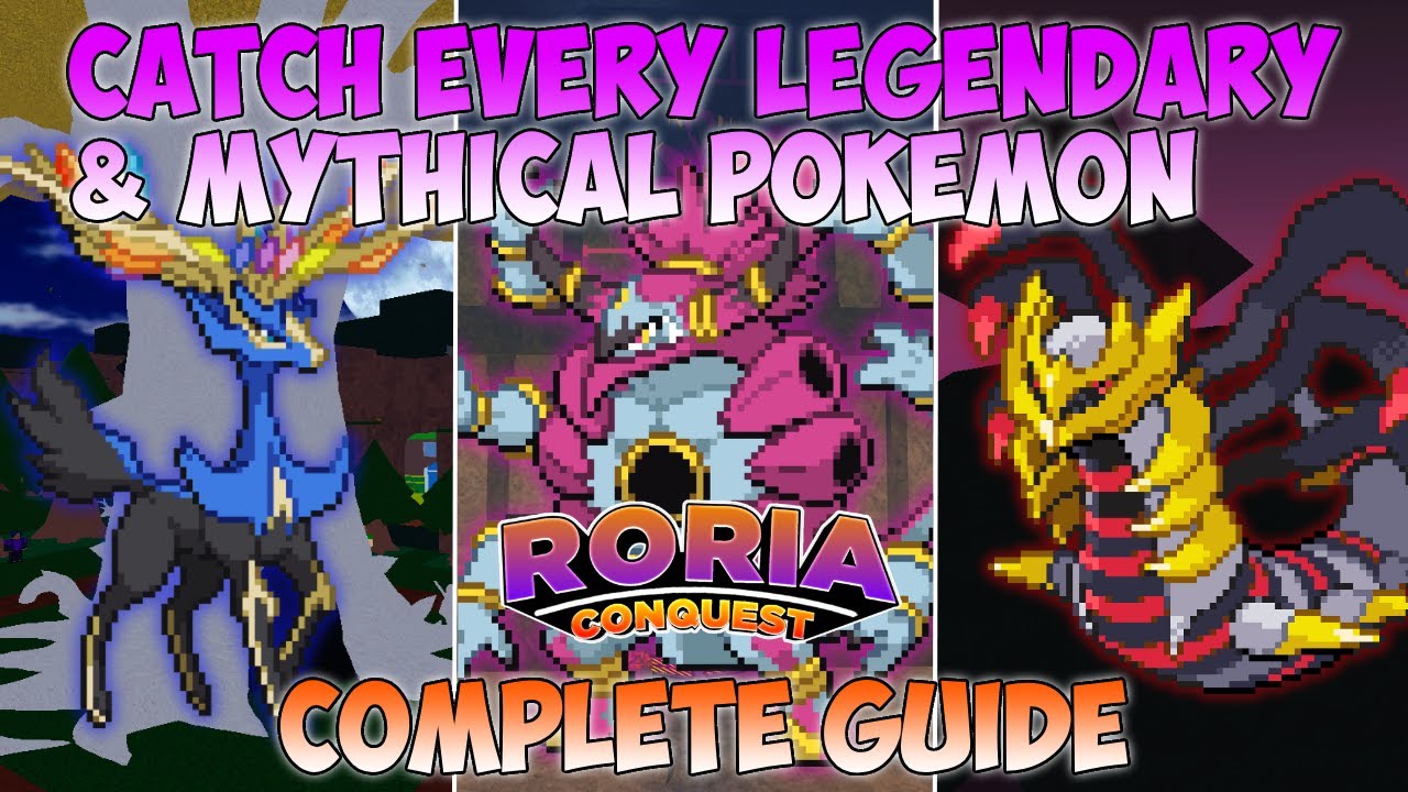 How to CATCH ALL LEGENDARY & MYTHICAL Pokemon in Roria Conquest Pokemon Brick Bronze [Roblox]
