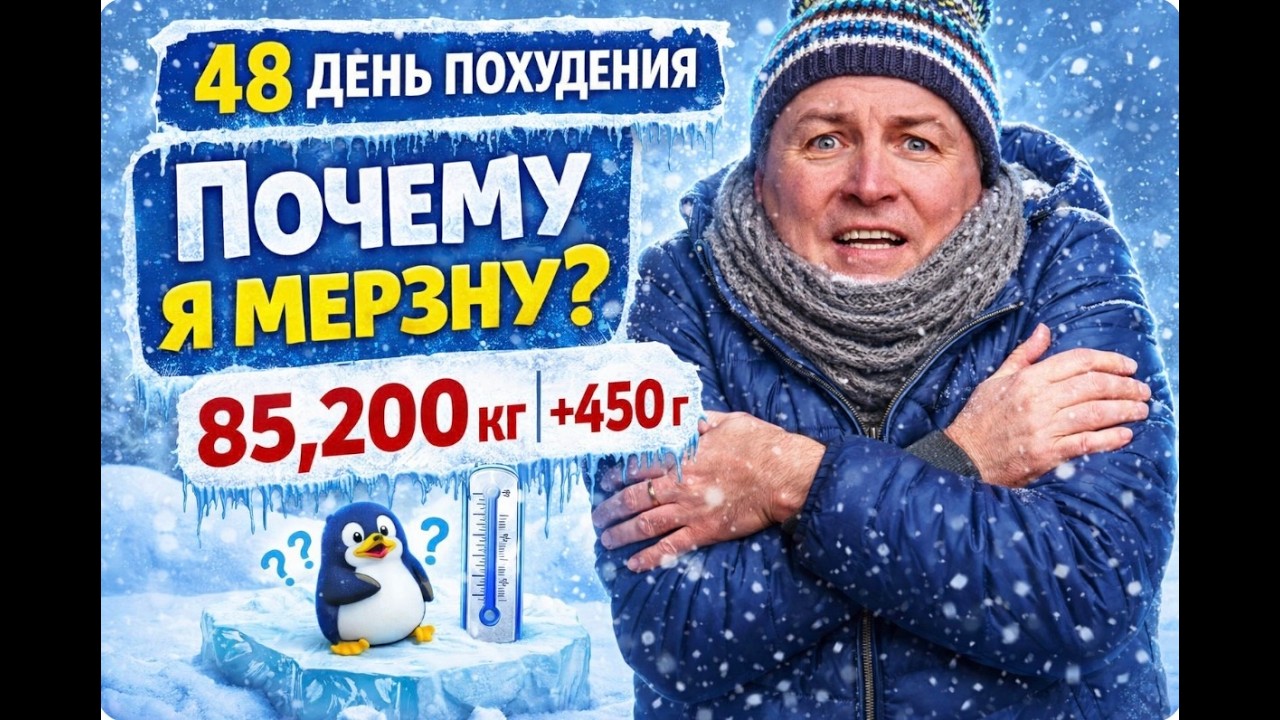 4️⃣8️⃣ День похудения | Почему я мерзну? | 85,200 кг | +450 г