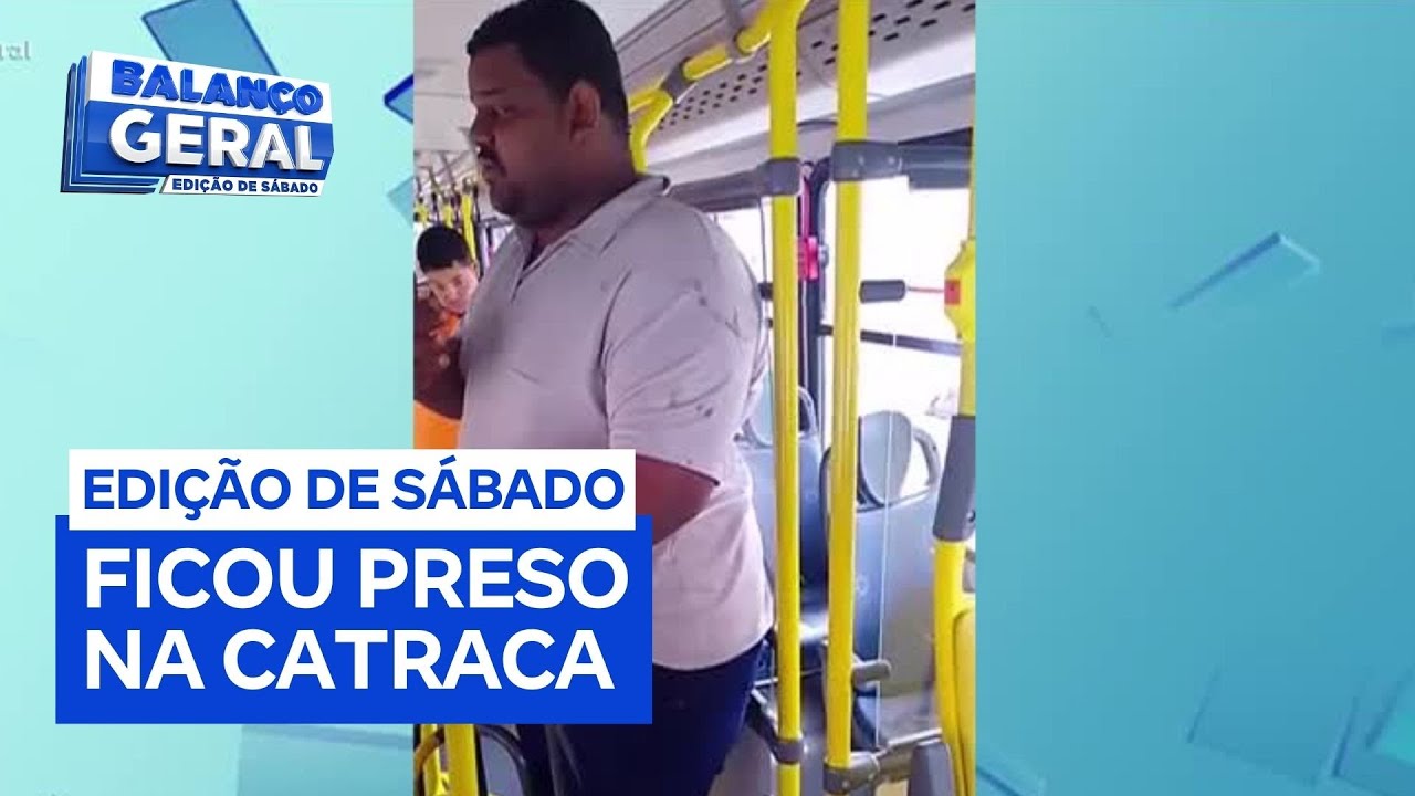 Humilhação no transporte público: jovem obeso fica preso na catraca de ônibus na Grande SP