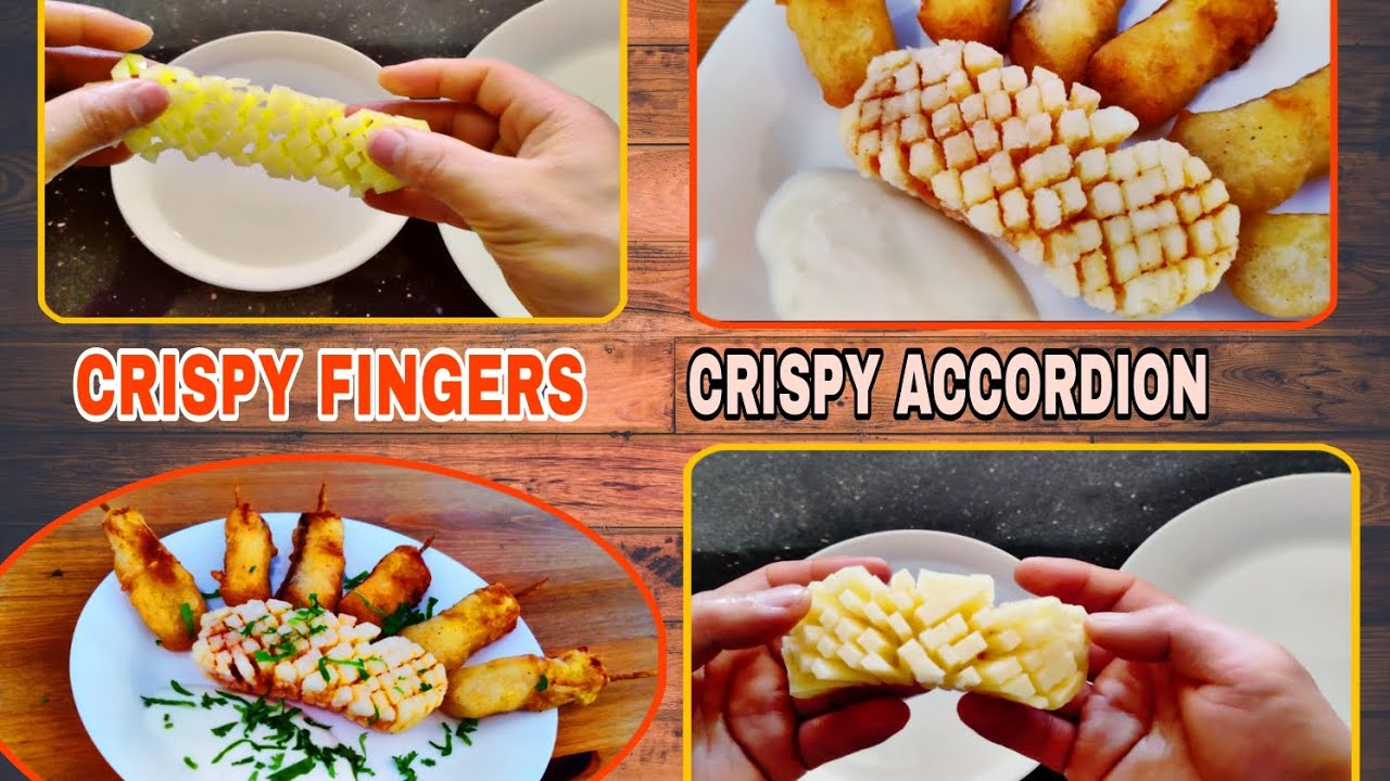 Crispy Batter Fried Fish Finger With Potato Accordion And Garlic Yogurt Dip