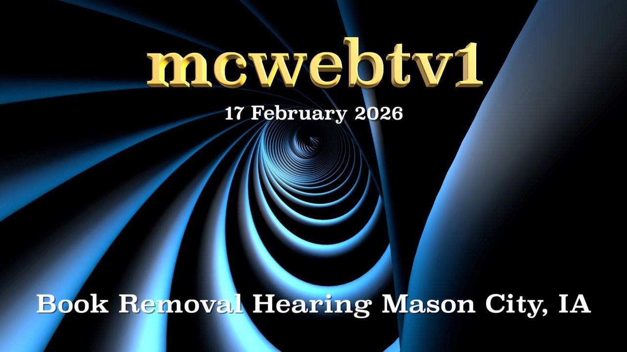 mcwebtv1 coverage of book removals from Mason City, Iowa Library