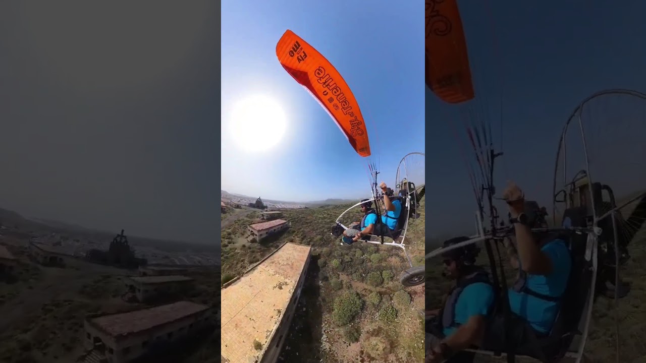 Gingliders Cóndor 2 Airfer Vittorazzi Cosmos 300 volando Paratrike en la Punta de Abona en Tenerife