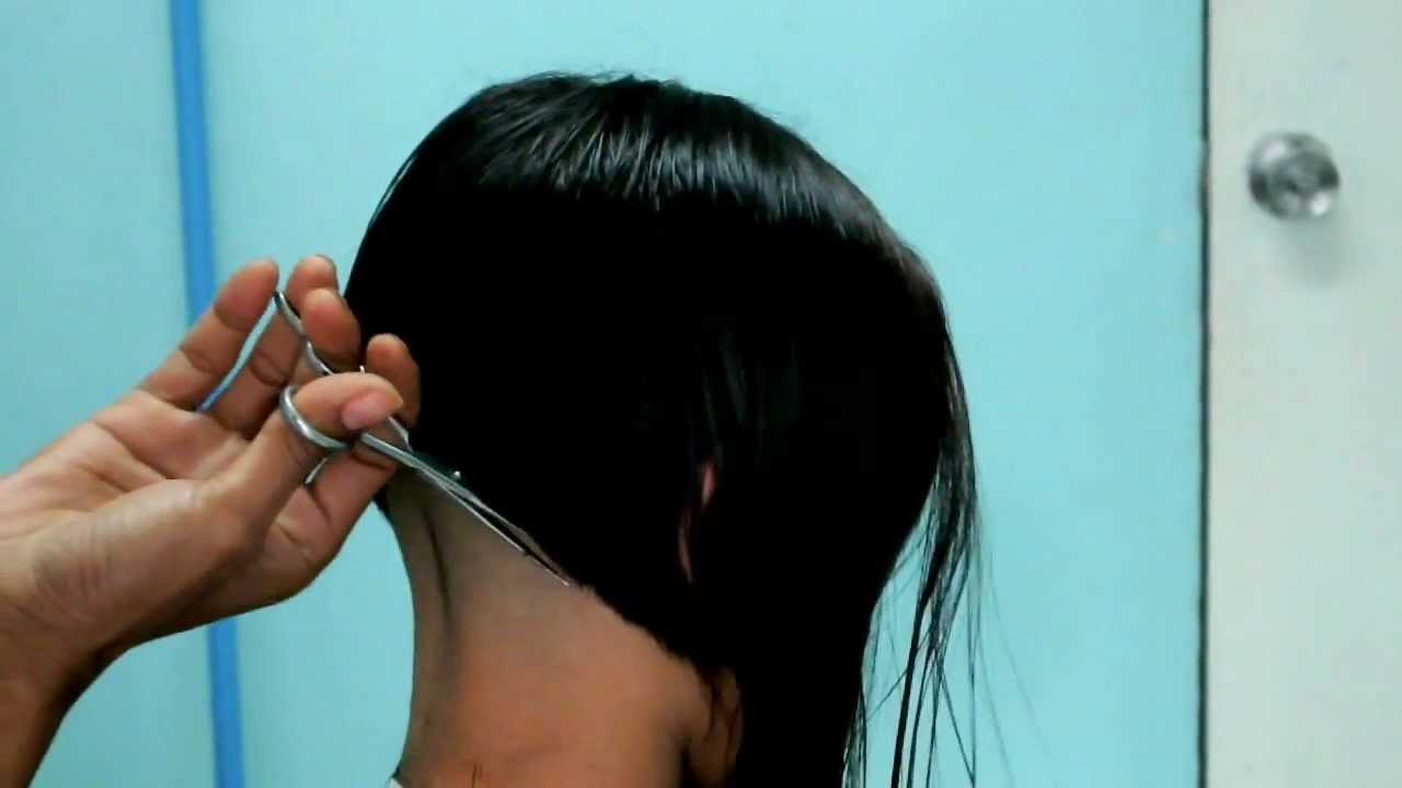 Bobcut with shaved nape