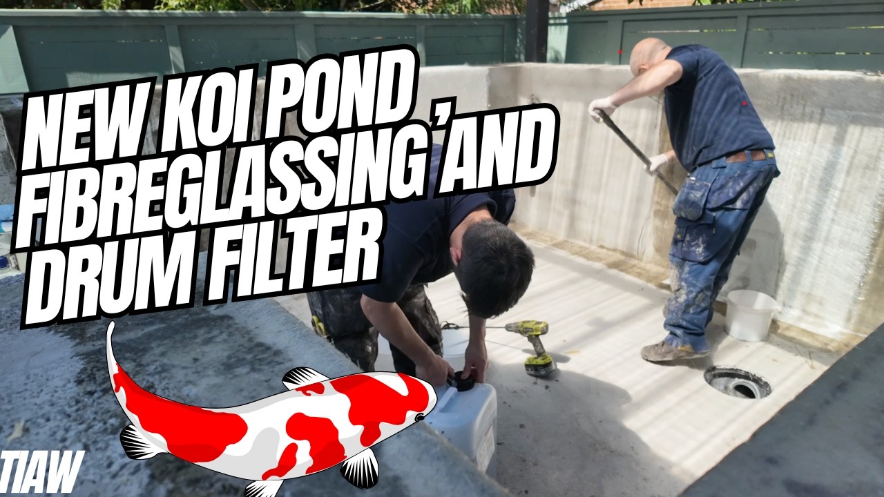 KOI POND BUILD WITH FIBREGLASSING AND FILTRATION SYSTEM
