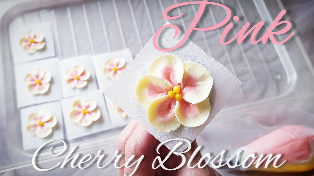 CHERRY BLOSSOM BUTTERCREAM|| Tehnik spuit bunga SAKURA yang kokoh dengan Buttercream
