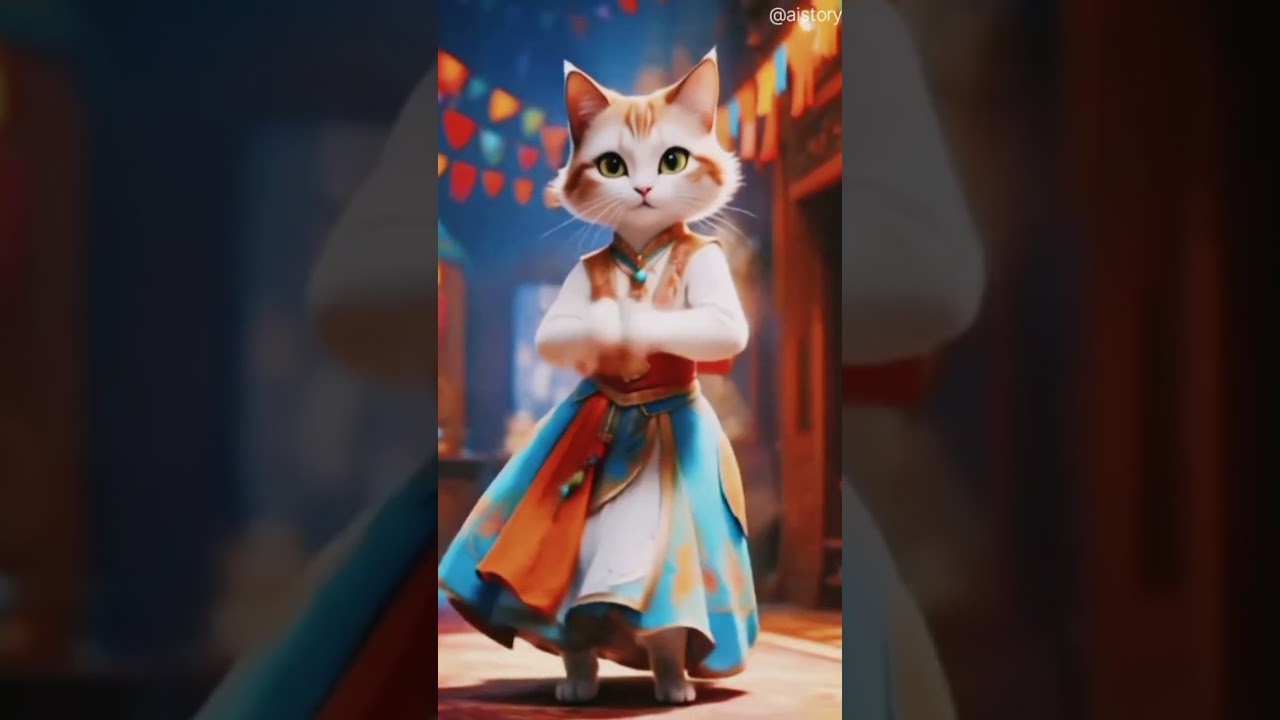 Cute cat dance video indian culture  #billi #billa #cat #danceing