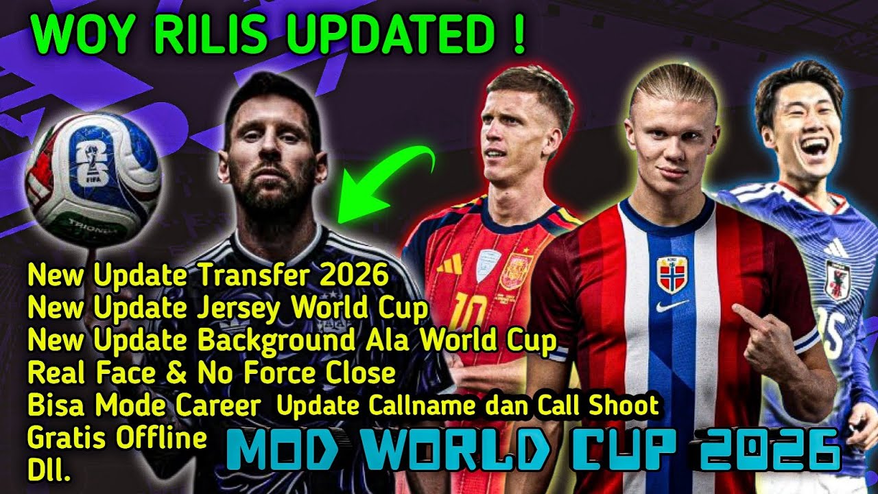 AKHIRNYA‼ PES 2026 PPSSPP MOD WORLD CUP 2026 FULL NEW UPDATE KITS HD GRAPHICS