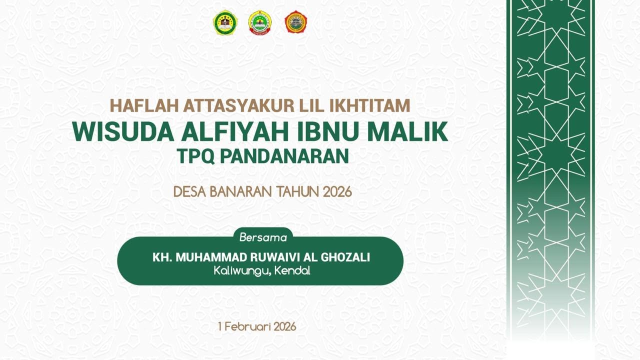 LIVE  -  WISUDA TPQ & ALFIYAH IBNU MALIK - TPQ & MADIN PANDANARAN