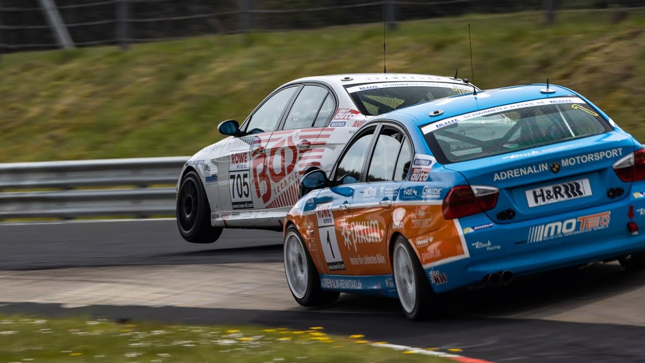 Nurburgring BMW 325i battle NLS3 2021 Gott vs Leisen