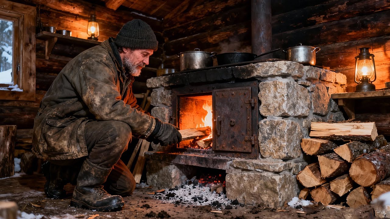 Settlers Laughed at His Stone Masonry Heater — Until It Kept His Cabin 69°F Warmer