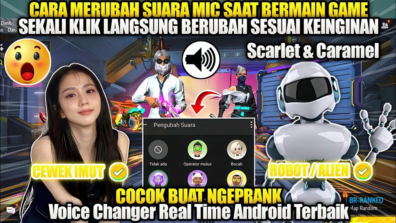 TERBONGKAR🤩CARA RUBAH SUARA ON MIC SEPERTI SCARLET FF & CARAMEL FF❗VOICE ANDROID❗100% Work Semua HP📲