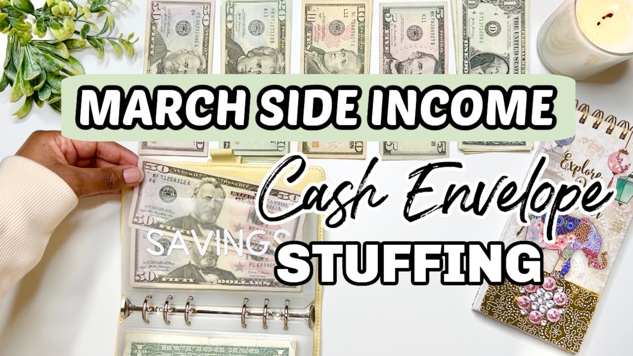 MARCH 2024 SIDE INCOME | CASH ENVELOPE STUFFING | VARIABLE INCOME | BUDGET WITH ME | MONETS MONEY