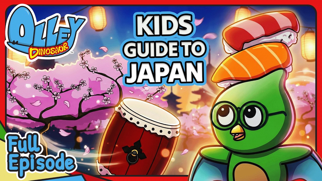 JAPAN - Cool Island Country! | Olley Dinosaur | Learn Sing Explore | Kids Educational Show + Songs
