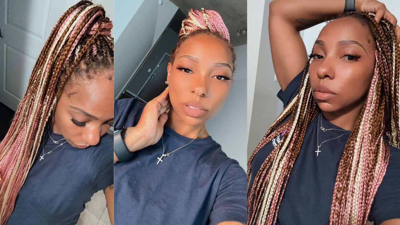 Neapolitan🤎🩷🤍🍦 #Knotlessbraids