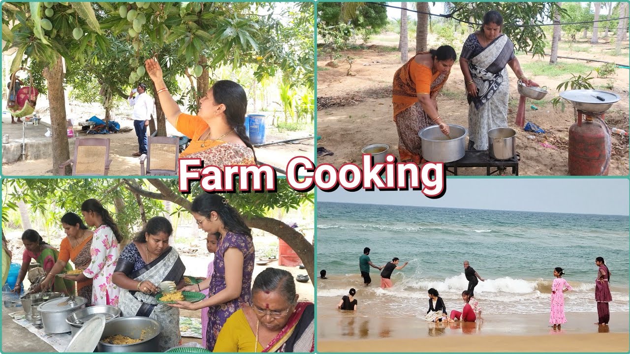 Farm Cooking in my village || family and friends తో కలిసి బాగా enjoy చేసామ్ || తోటలో చేసిన వంటలు.👌😍