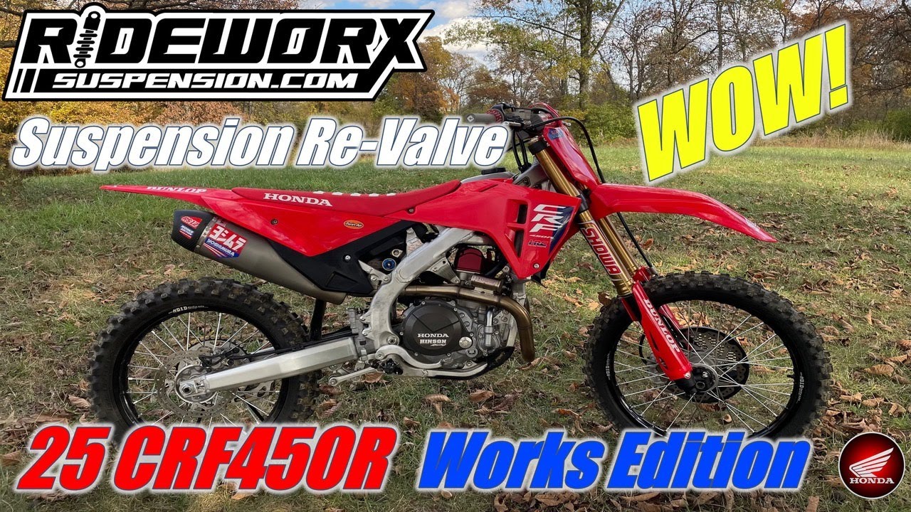 Первая поездка на Honda CRF450R Works Edition 2025 года с подвеской Rideworx!