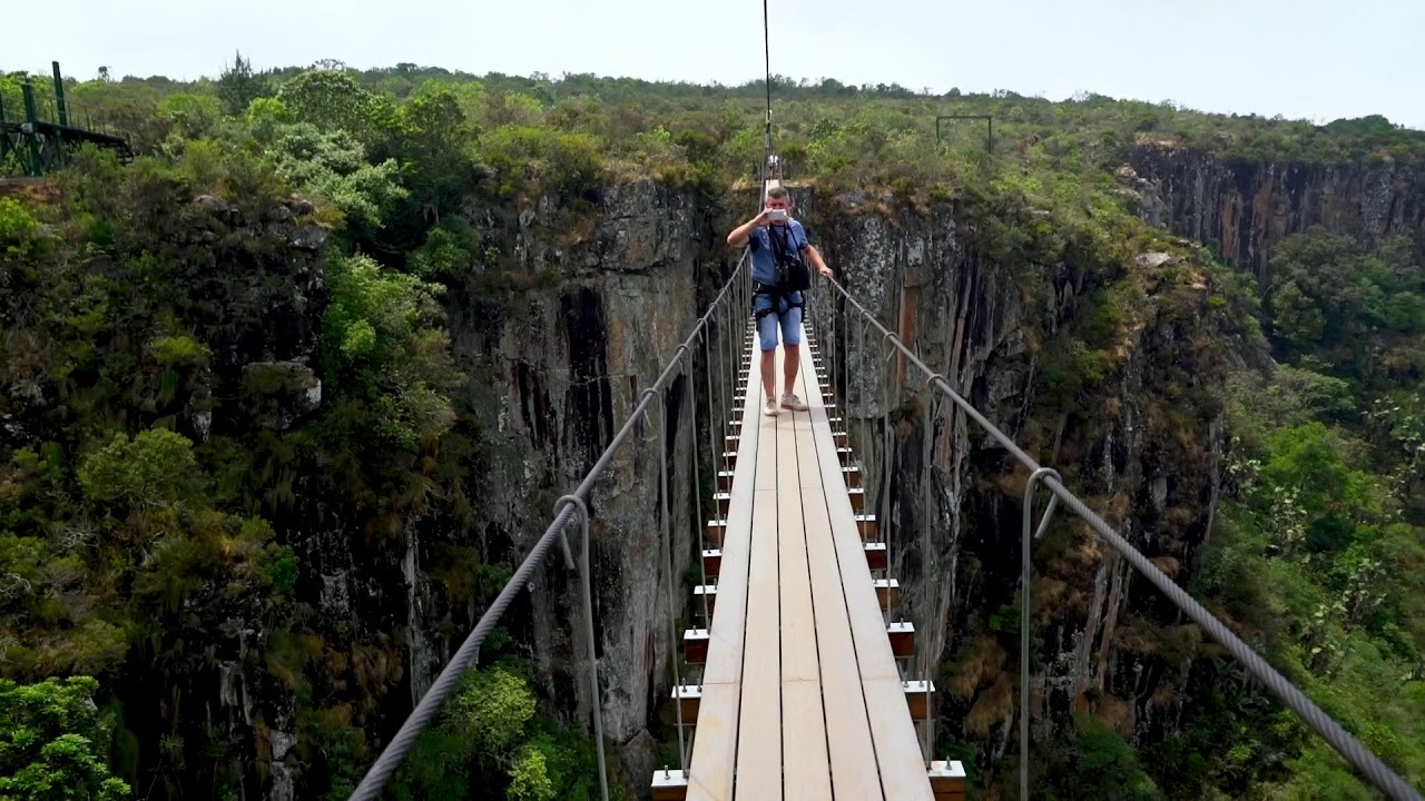 Nyanga. Zimbabwe. Mutarazi Falls. Sky Walk and zip line.