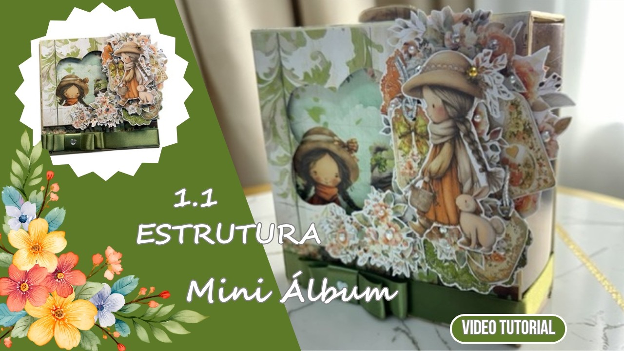 1.1- Como Fazer um Mini Álbum em formato Maleta 🧳 com uma Lateral Transparente - Passo a Passo