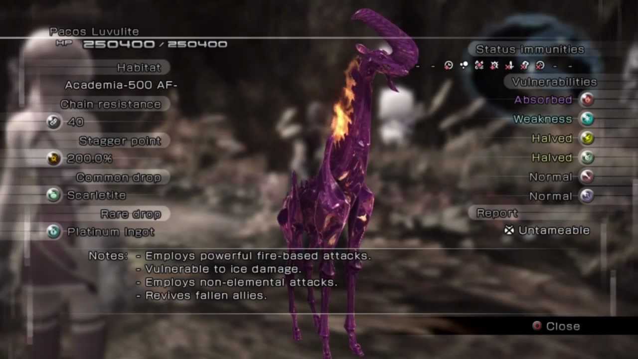 Final Fantasy XIII-2 Monsters: Complete Bestiary - Rift Beasts (Vermin,Voidborn,Crystalspawn) [HD]