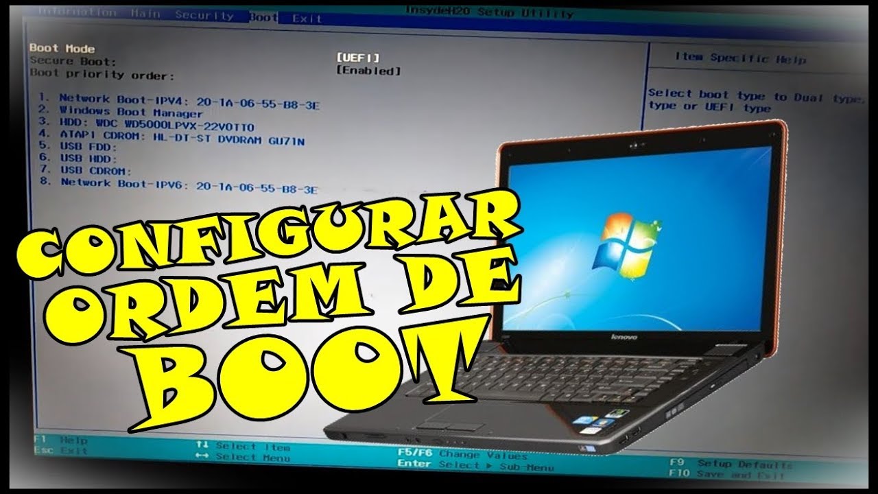 Como Configurar a Ordem de Boot Para DVD, Pen Drive e Boot Pela Rede