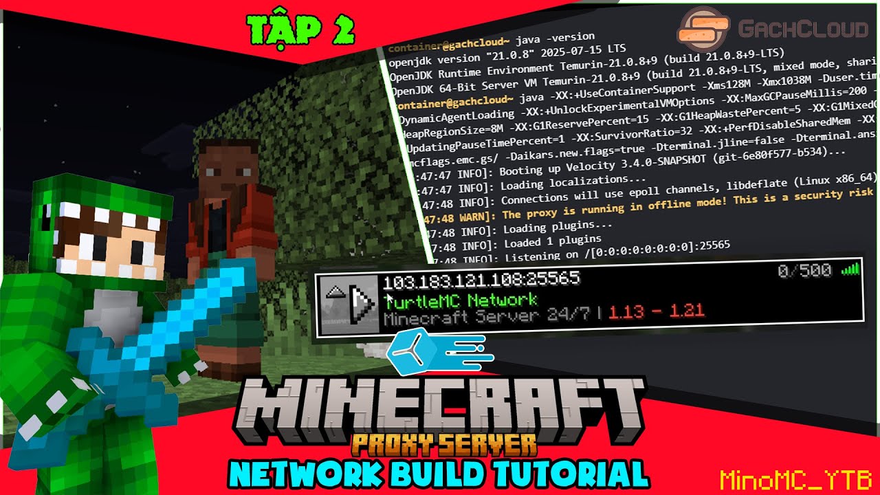 Proxy Server Tutorial #2 - Hướng Dẫn Tạo Server Proxy Minecraft Cơ Bản | MinoMC_YTB