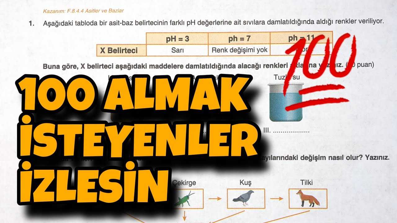 8.Sınıf Fen Bilimleri 2.Dönem 2.Yazılı