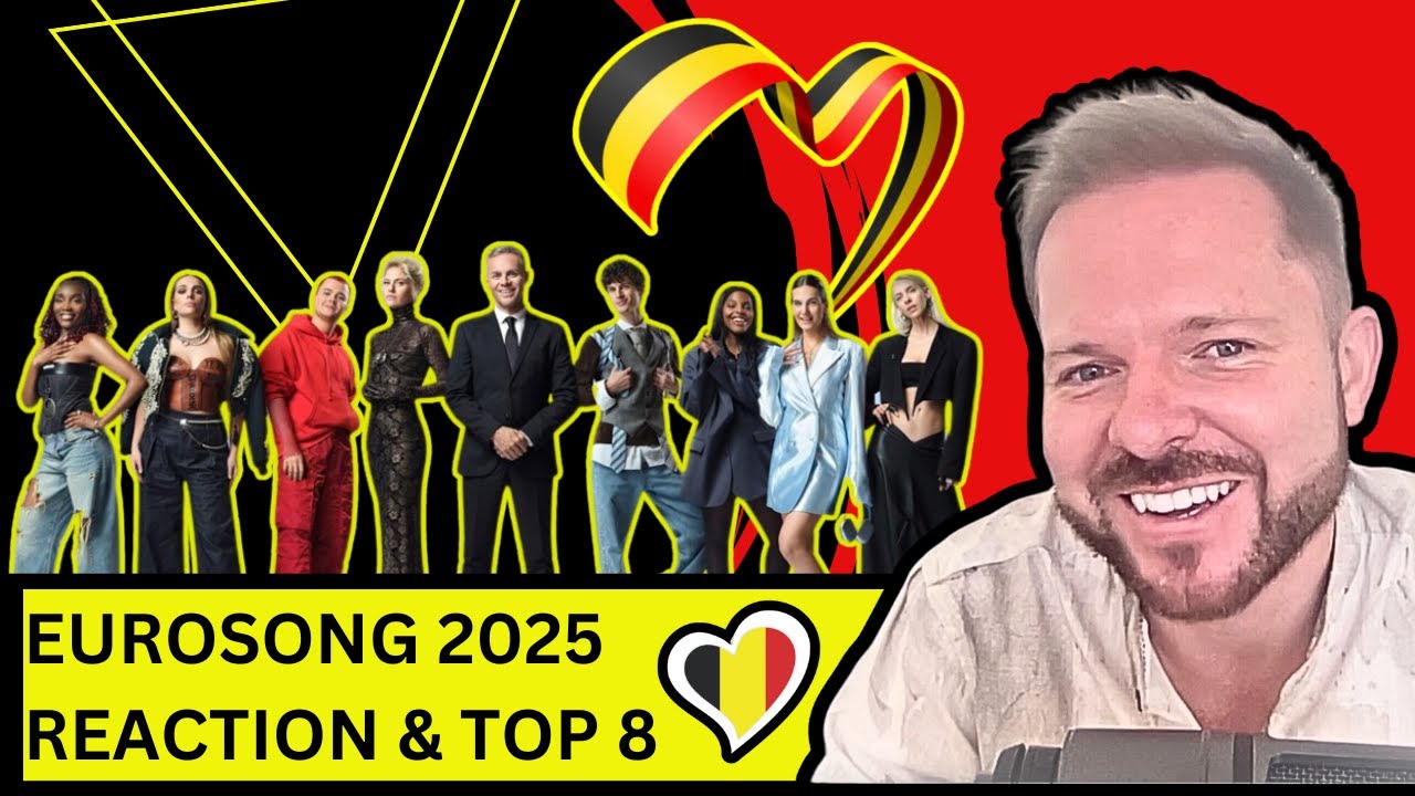 Eurovision 2025 Belgium: REACTION & REVIEW of All 8 EuroSong 2025 Songs | Ranking My Top Picks!