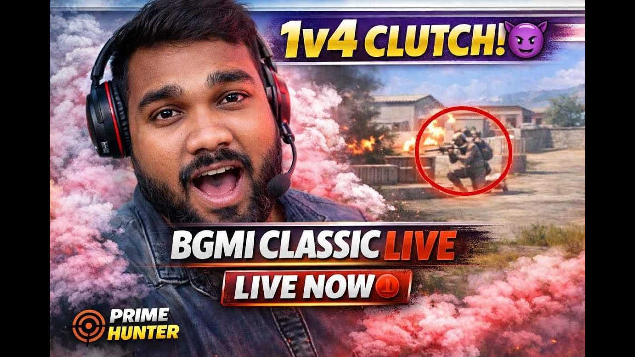 BGMI Live 🔥 Classic Rank Push | Prime Hunter Gaming