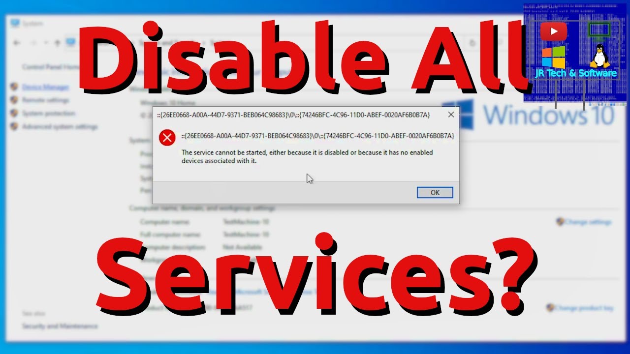 What Happens When You Disable All Windows Services?