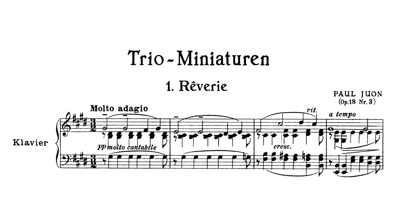 Paul Juon: Trio-Miniaturen