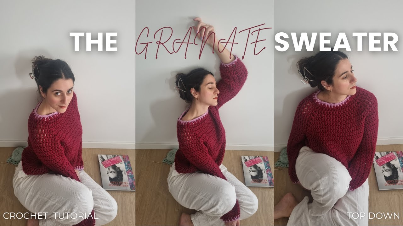 How to make a crochet sweater in 1 piece