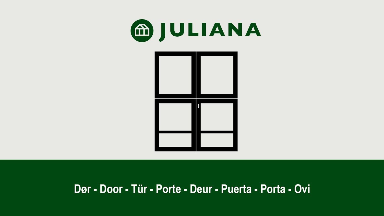 Samling af dør til Juliana-drivhus