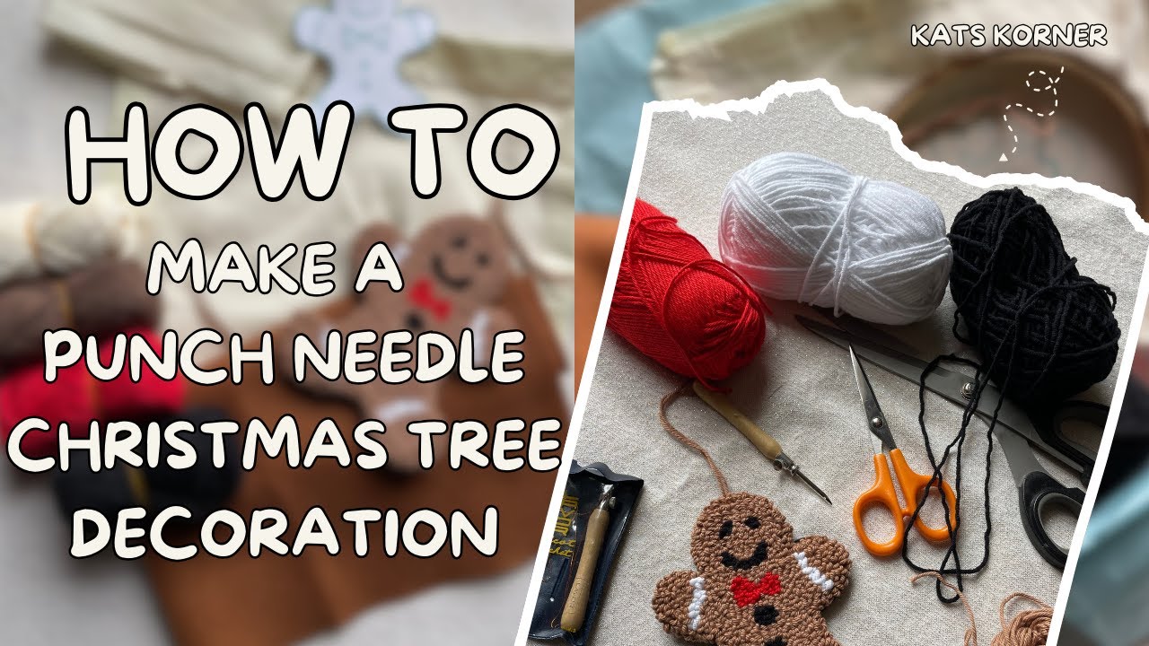 🎄How to Make a Punch Needle Christmas Tree Decoration | Full Tutorial🎄