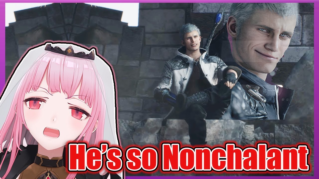Calli reaction to nero being nonchalant in Devil May Cry 5【hololive en】